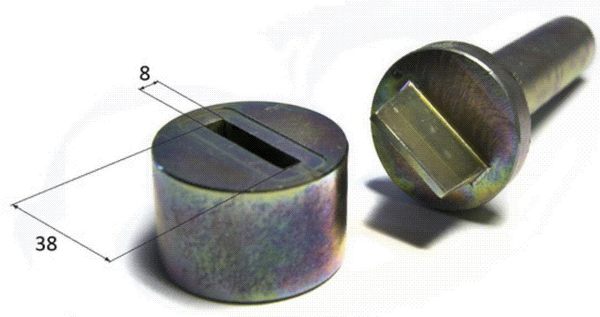 Расклёпыватель для прямоугольных люверсов 38х8 мм. Артикул: И-240538